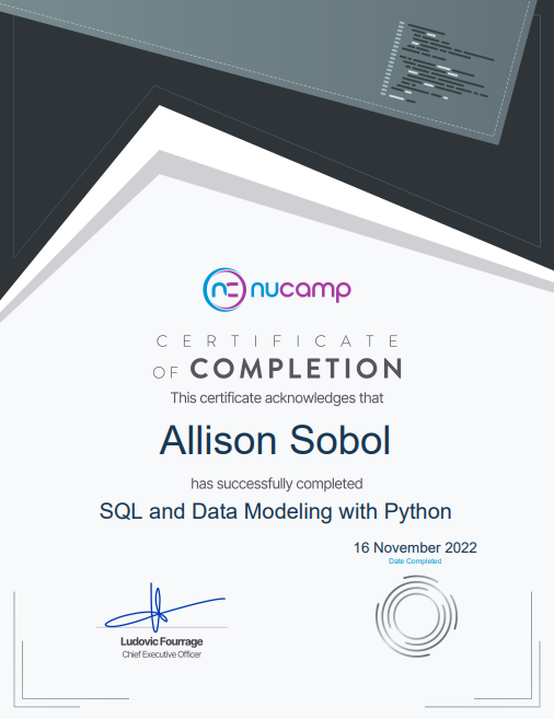 SQL Certificate image